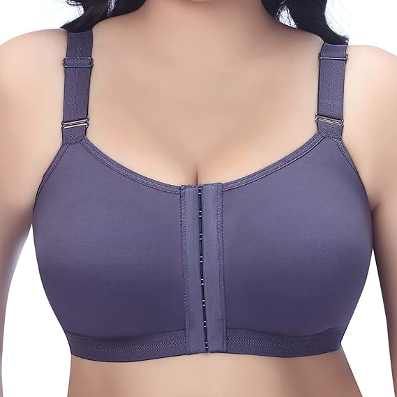 TRYLO Riza Women's Cotton Non-Padded Non-Wired Full Coverage Seamless Front Open Bra